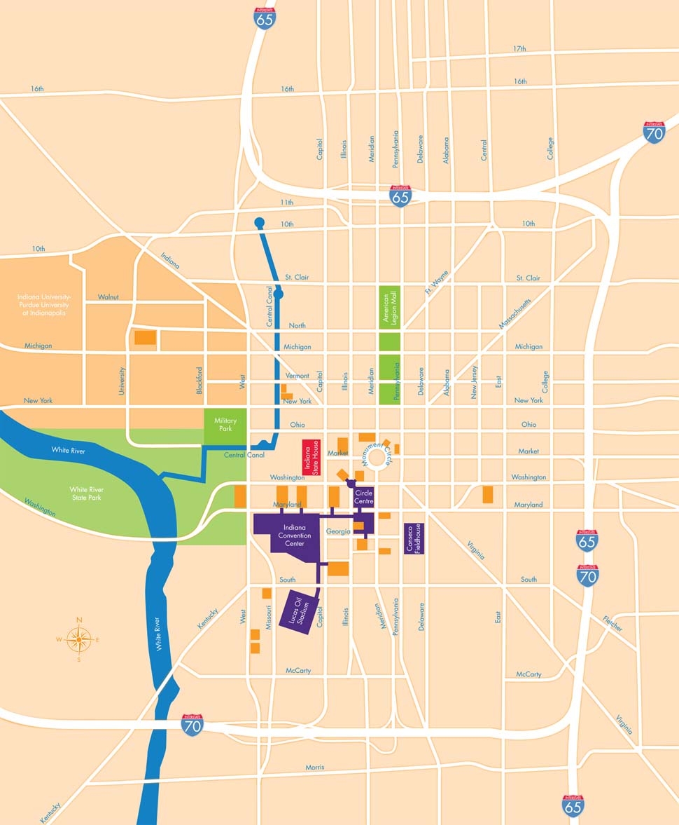 Printable Map Of Indianapolis