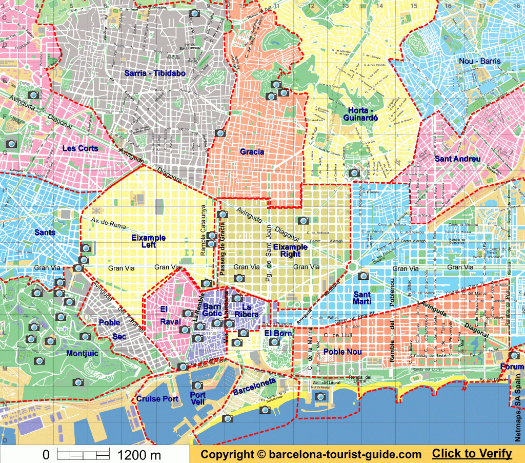 Printable Map Barcelona