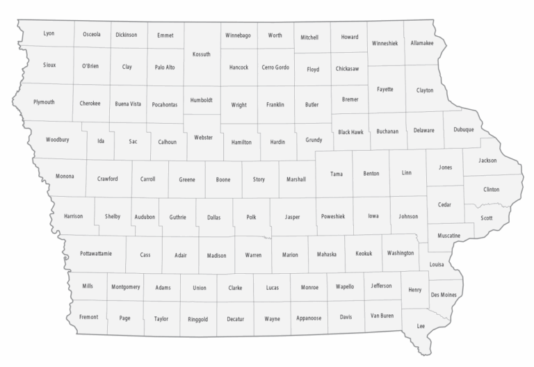 Iowa County Map GIS Geography