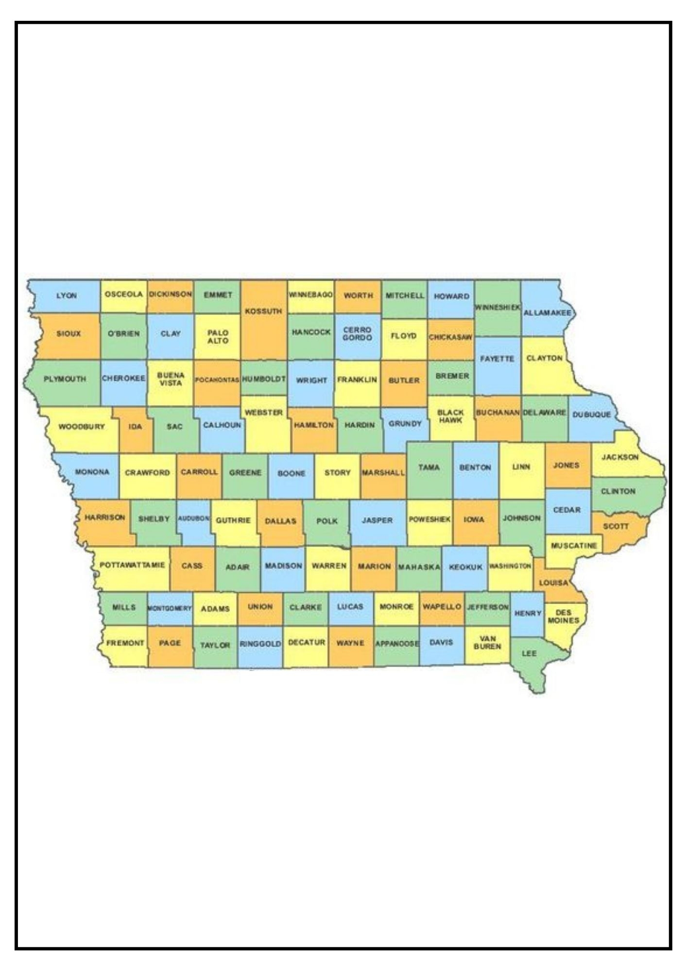 Iowa County Map Map Of IA Counties And Cities 