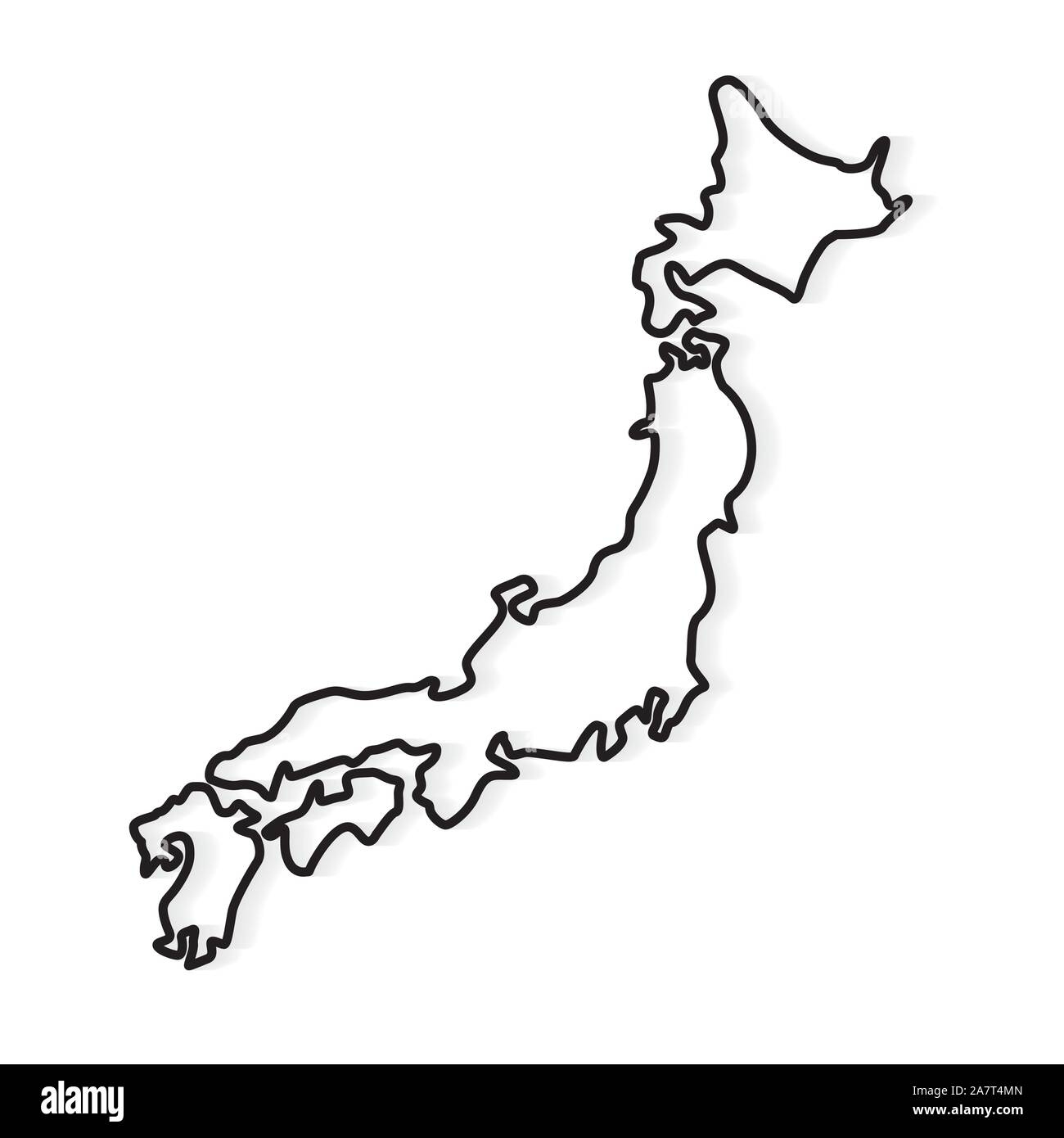 Japan Map Outline Hi res Stock Photography And Images Alamy