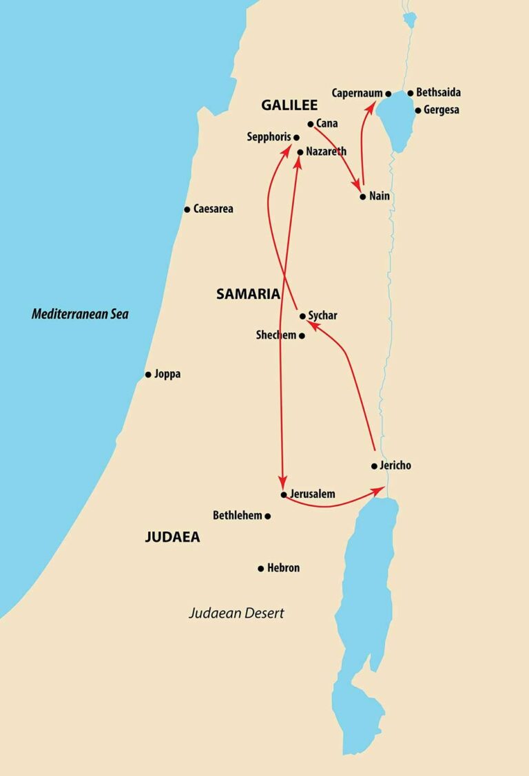 Jesus Travels To Jerusalem IBible Maps