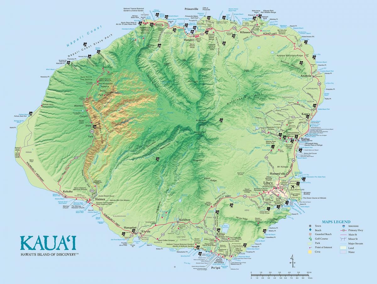 Kauai Map Printable