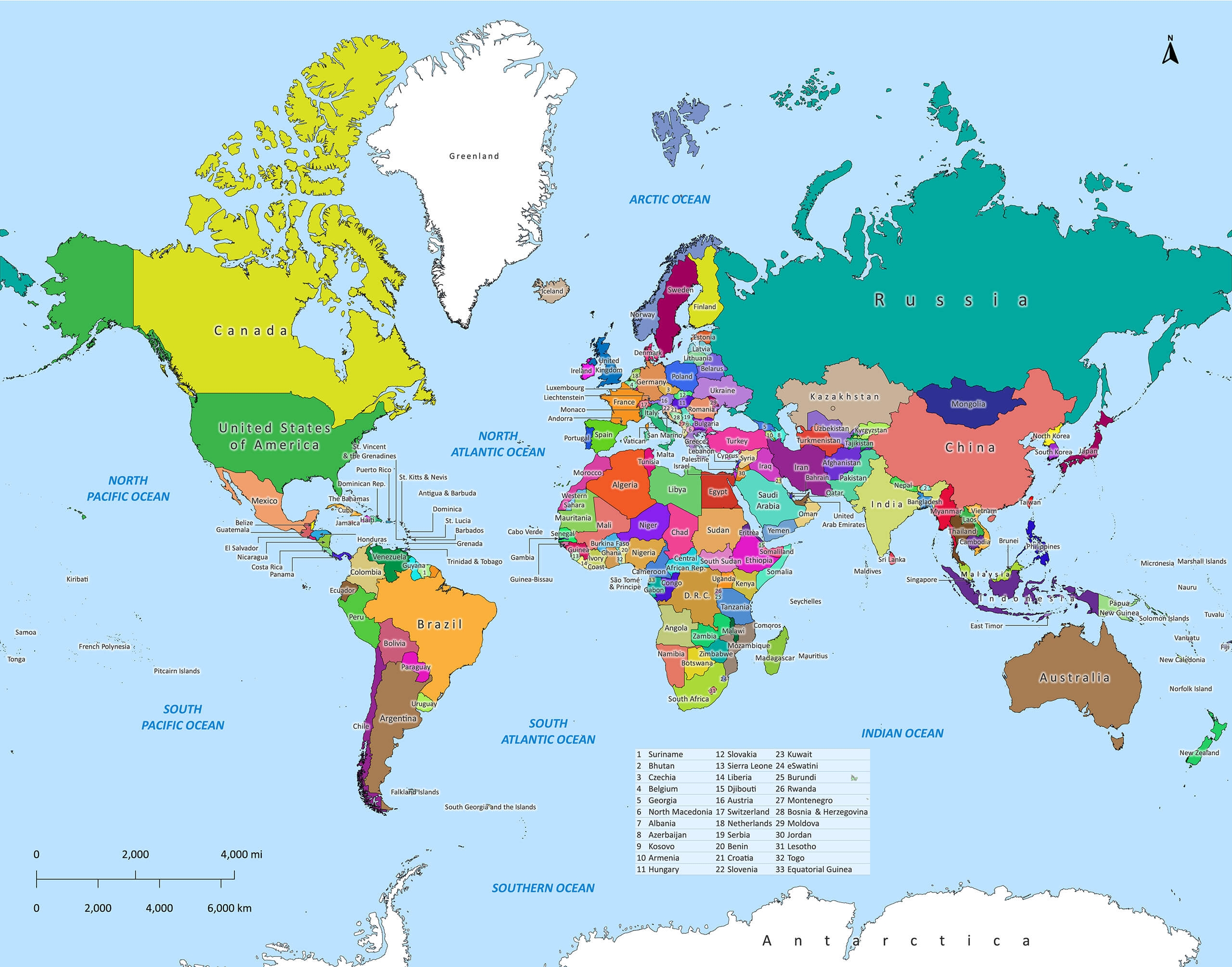 Printable World Map Images