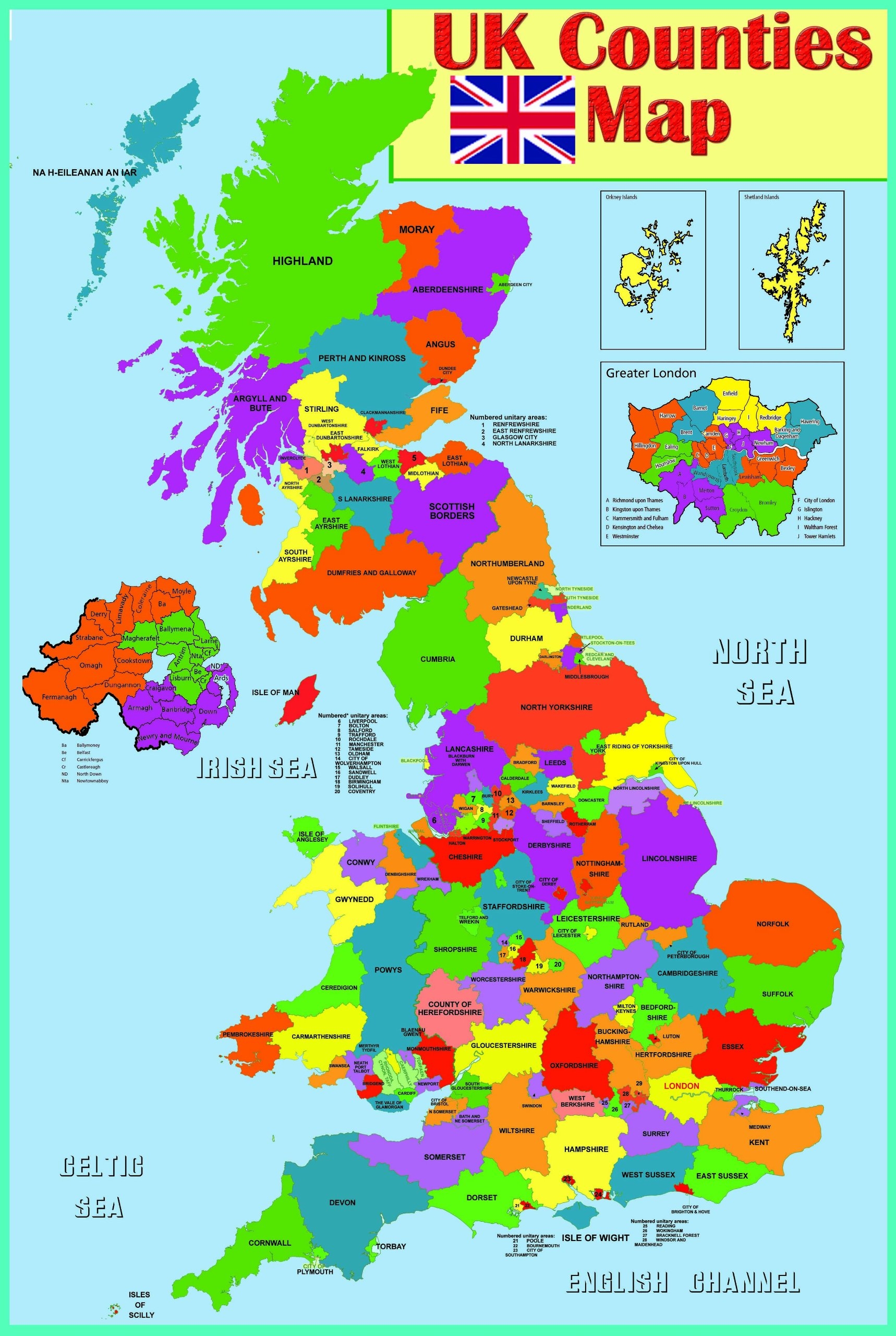 Printable Map Of Great Britain