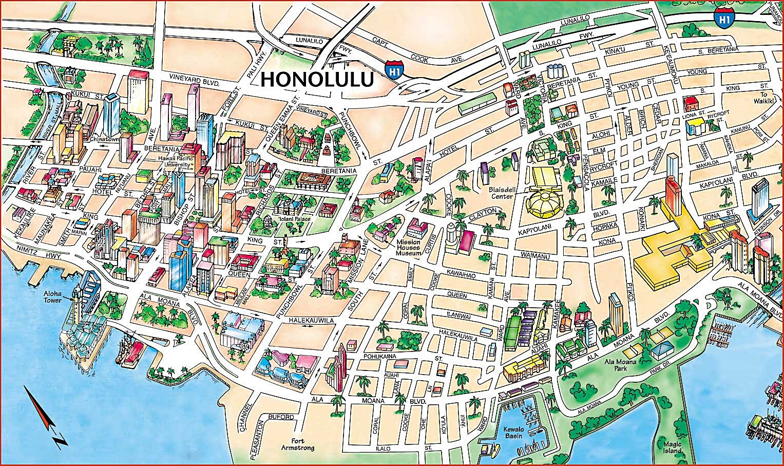 Large Honolulu Maps For Free Download And Print High Resolution 