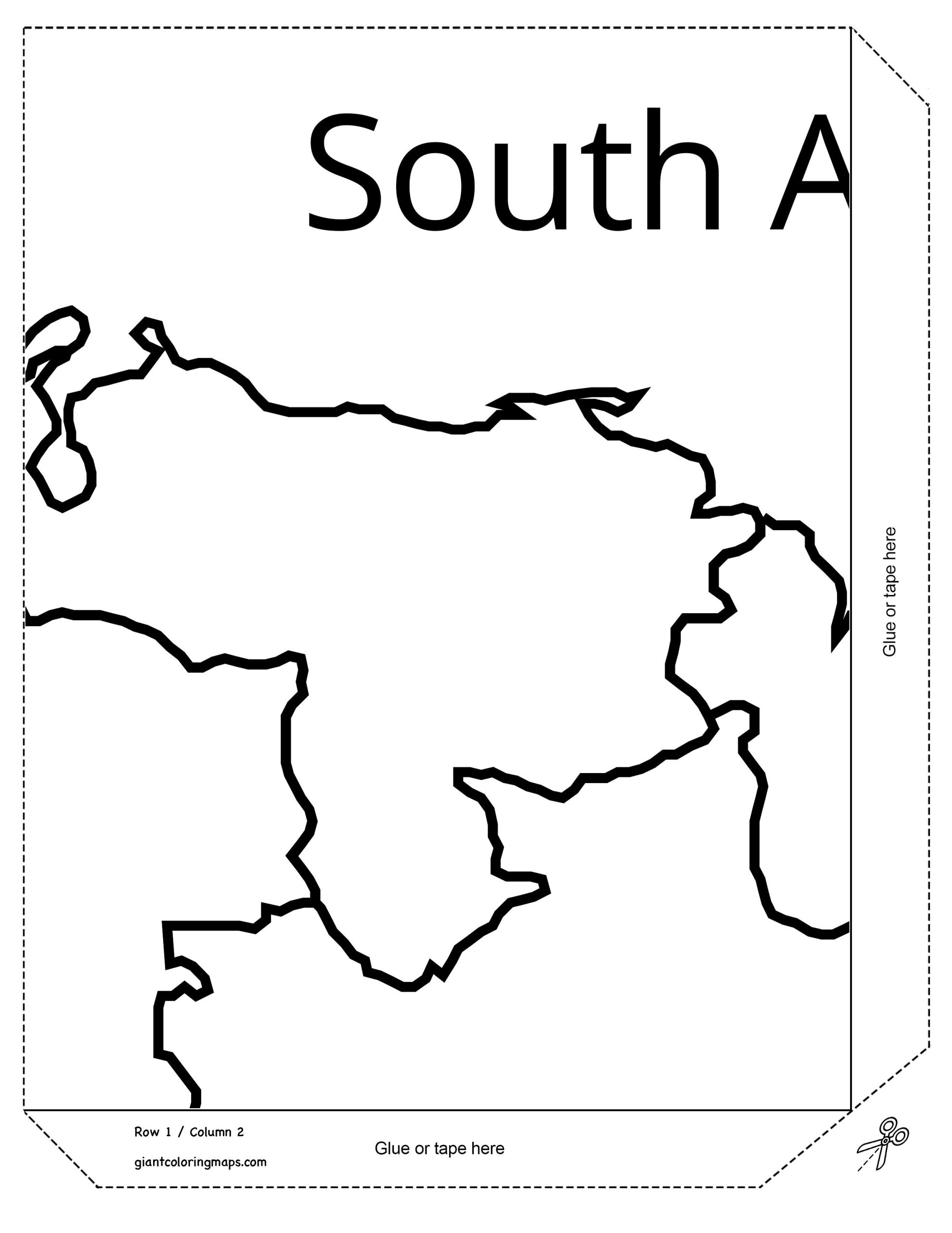 Map Of South America Printable