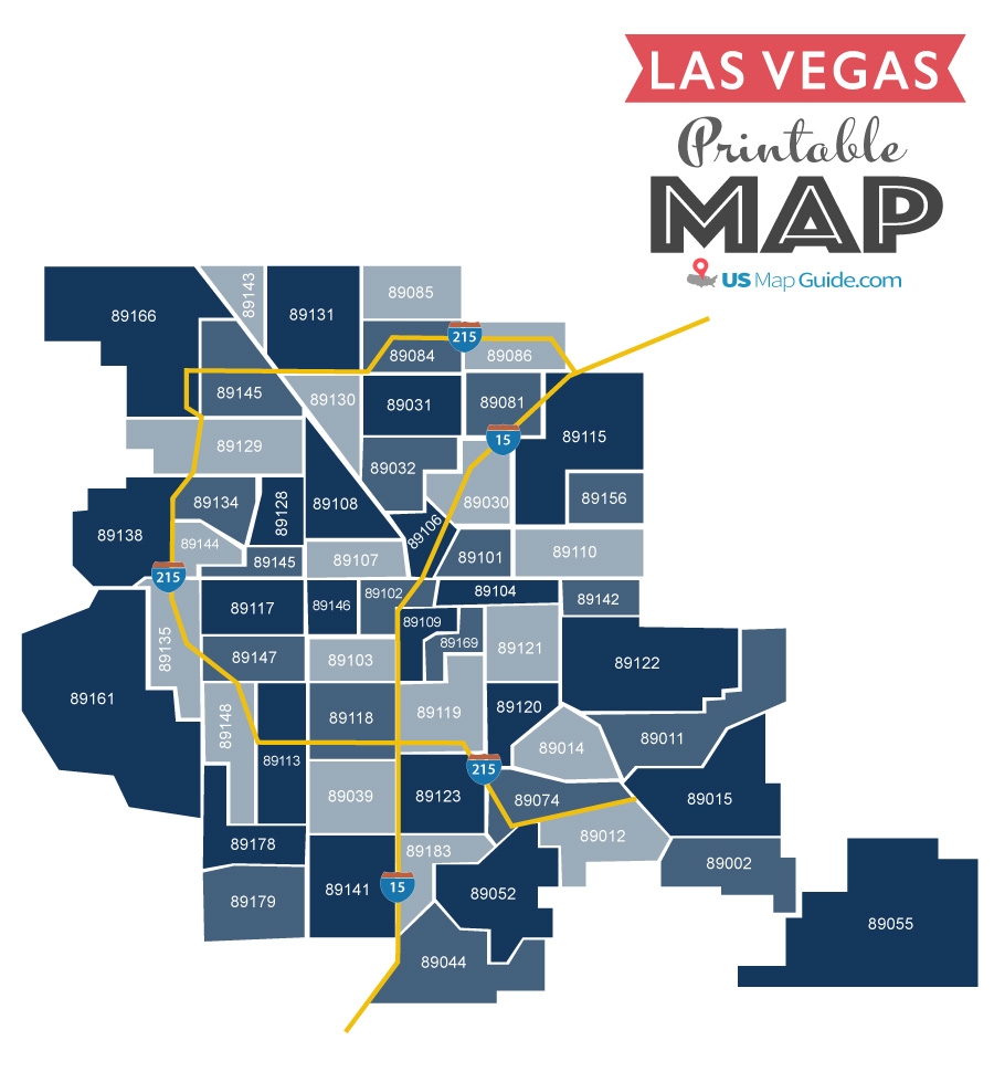 Las Vegas NV Zip Code Map 44 Zip Codes US Map Guide