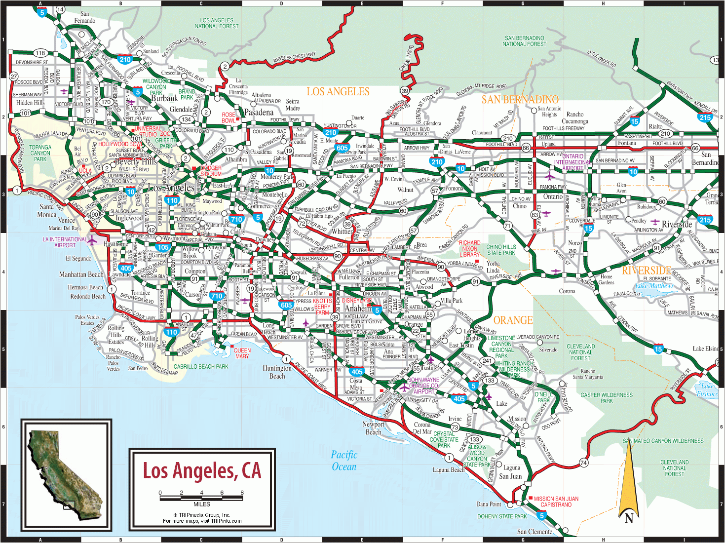 Los Angeles Road Map