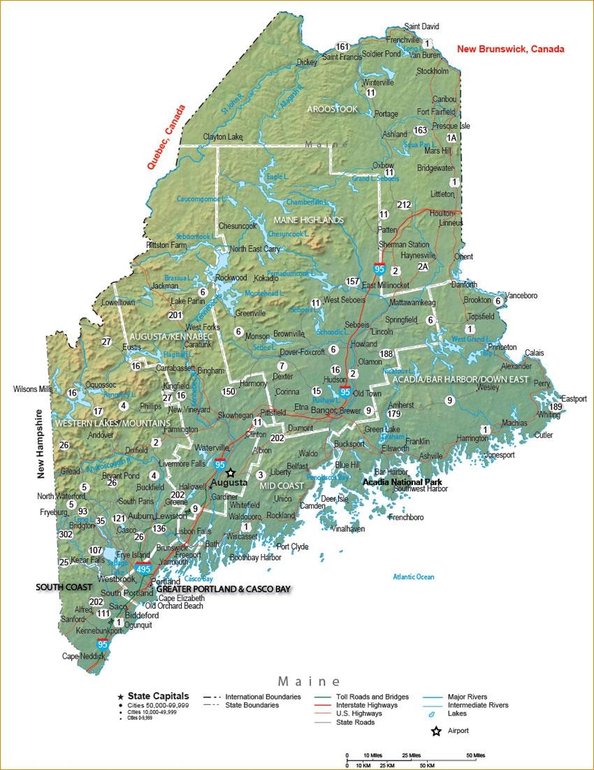 Printable Map Of Maine Coast