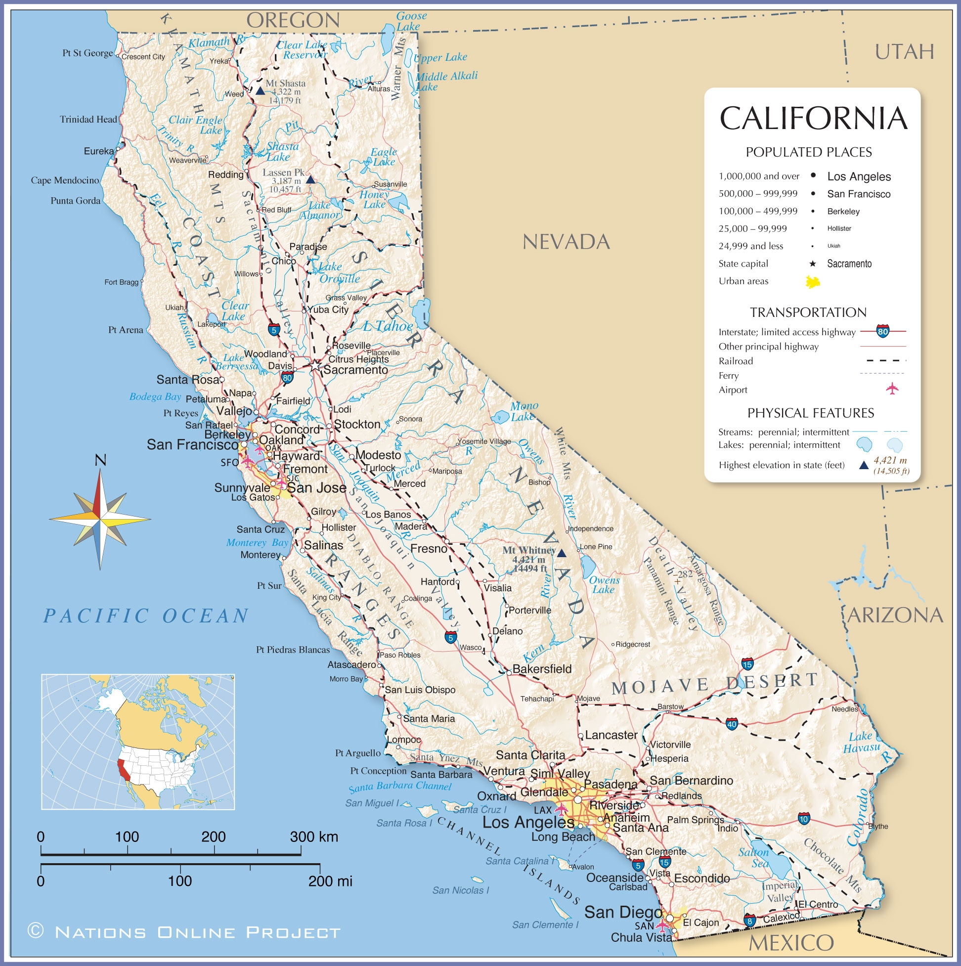 Printable California Map