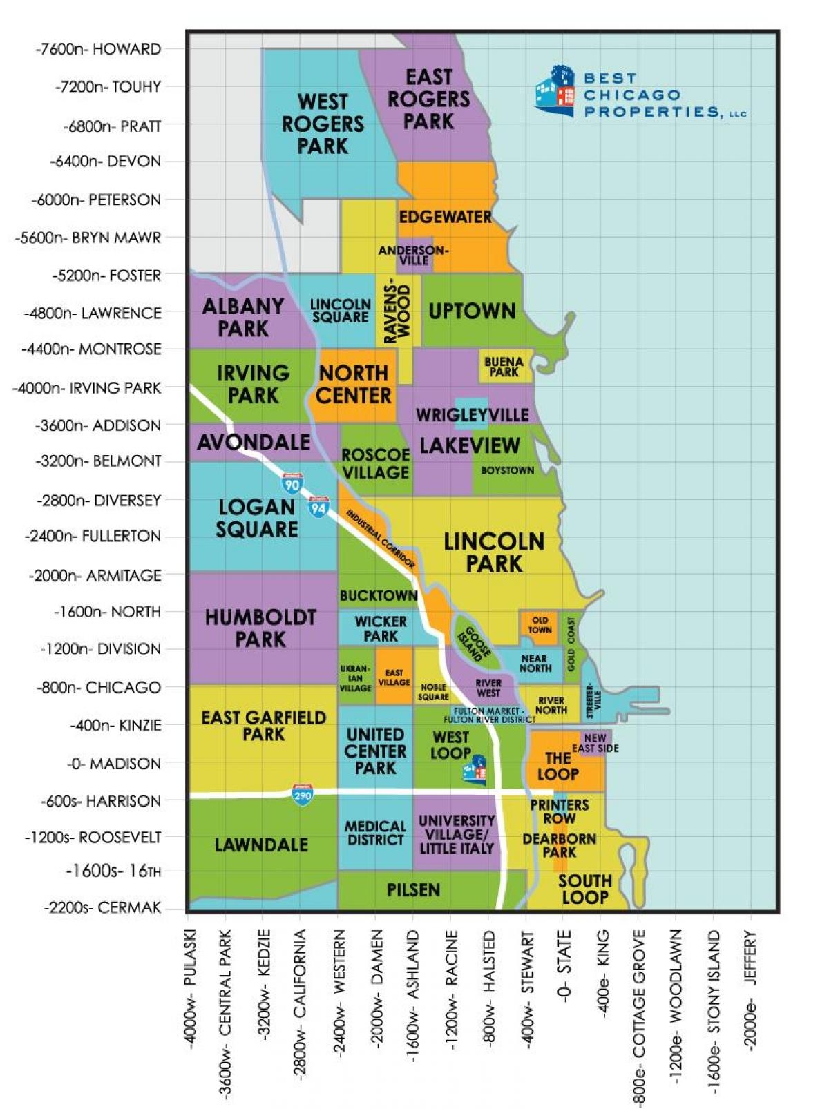 Map Of Chicago Neighborhoods Printable