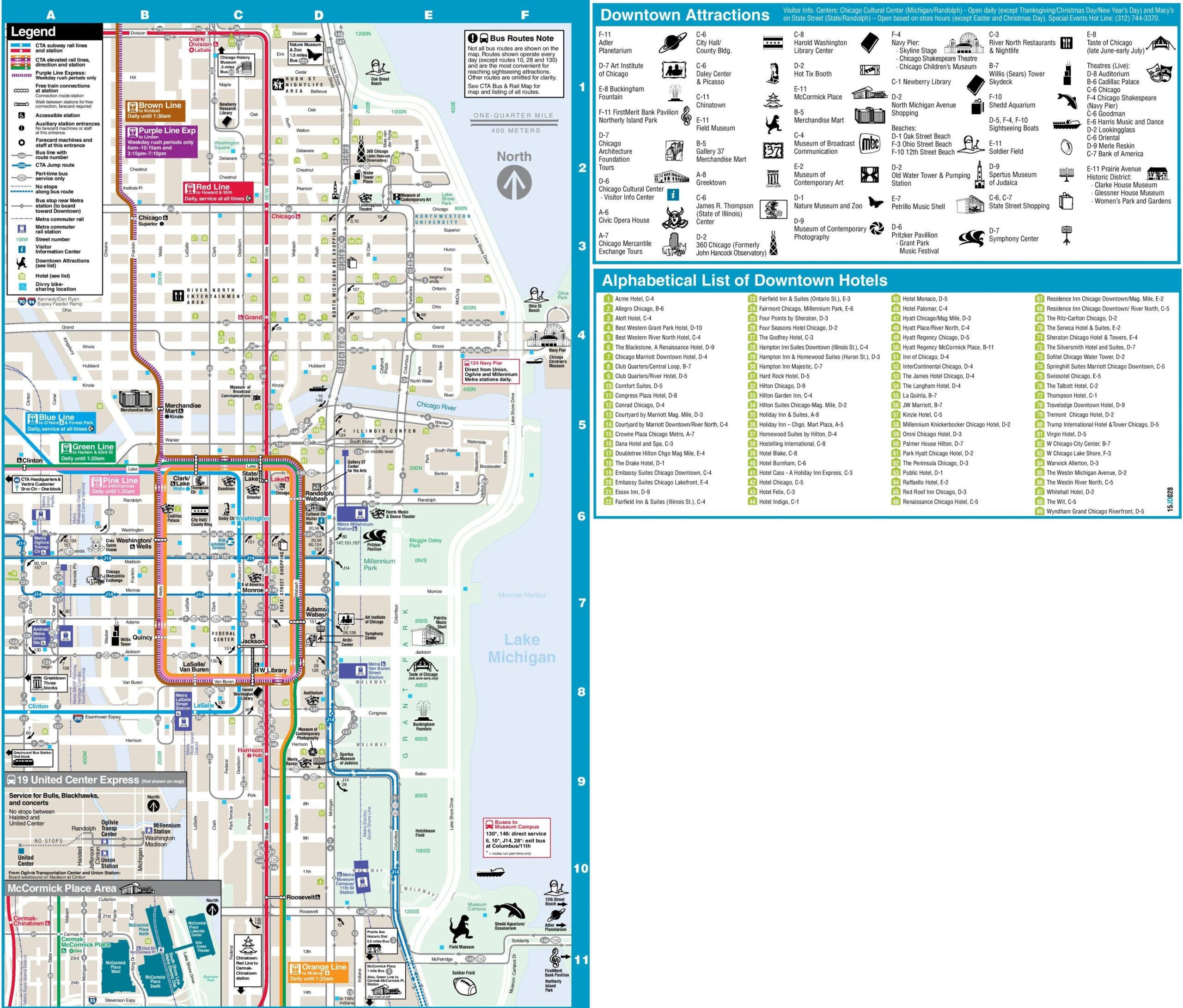 Map Of Chicago Tourist Attractions And Monuments Of Chicago Worksheets Library