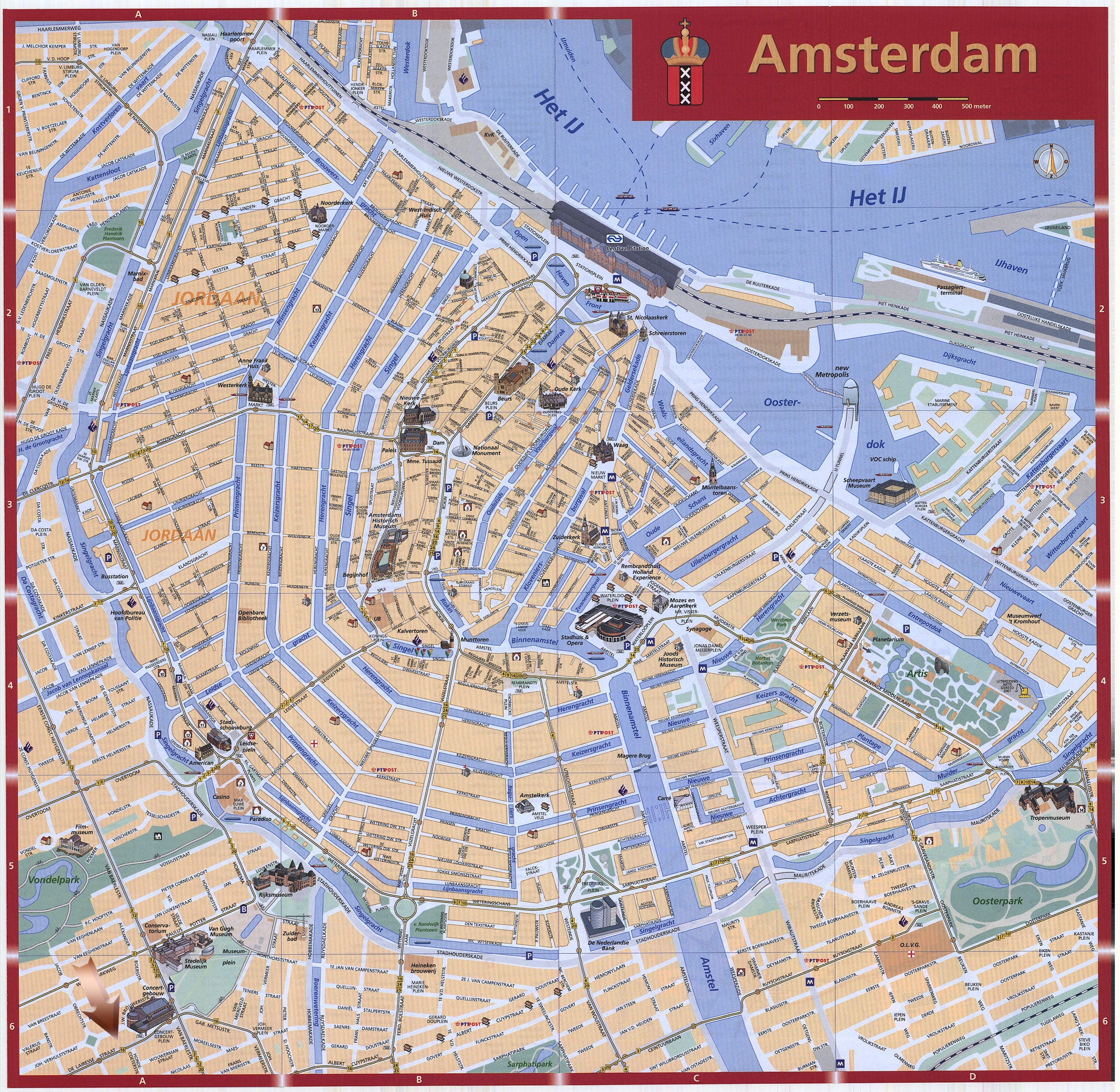 Amsterdam City Map Printable