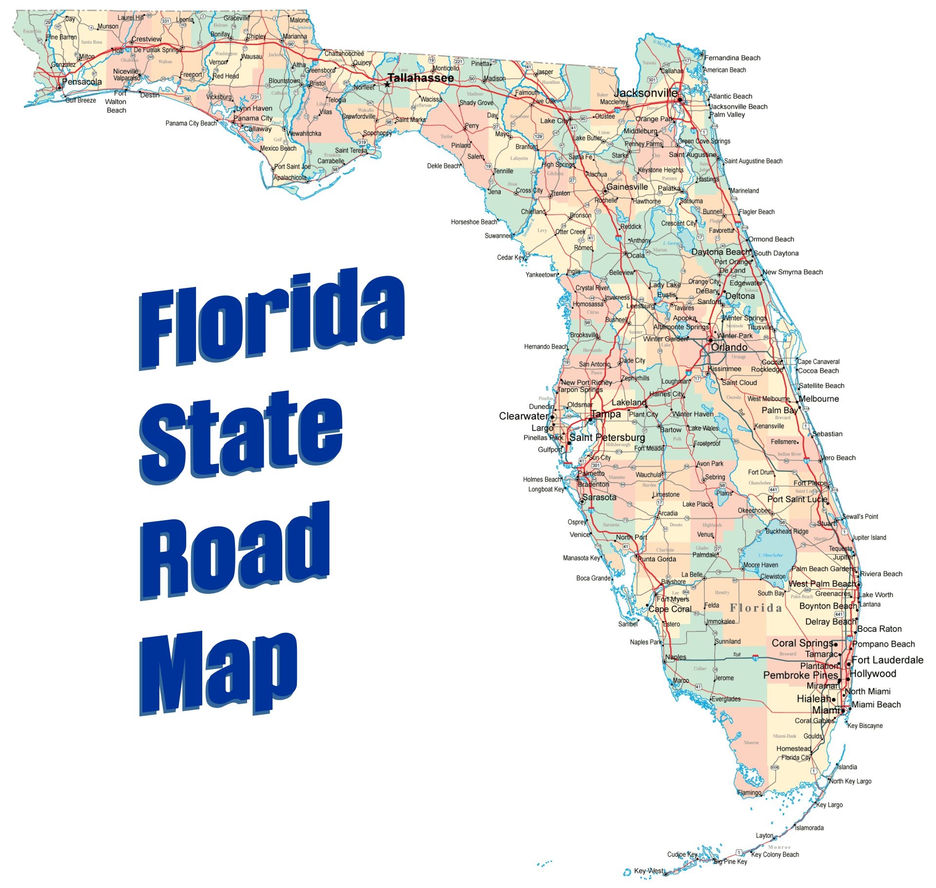 Printable Map Of Florida