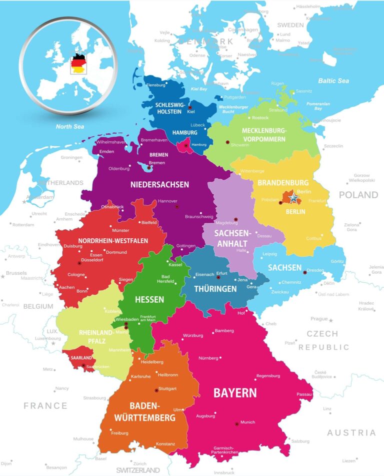 Map Of Germany To Print Download FREE