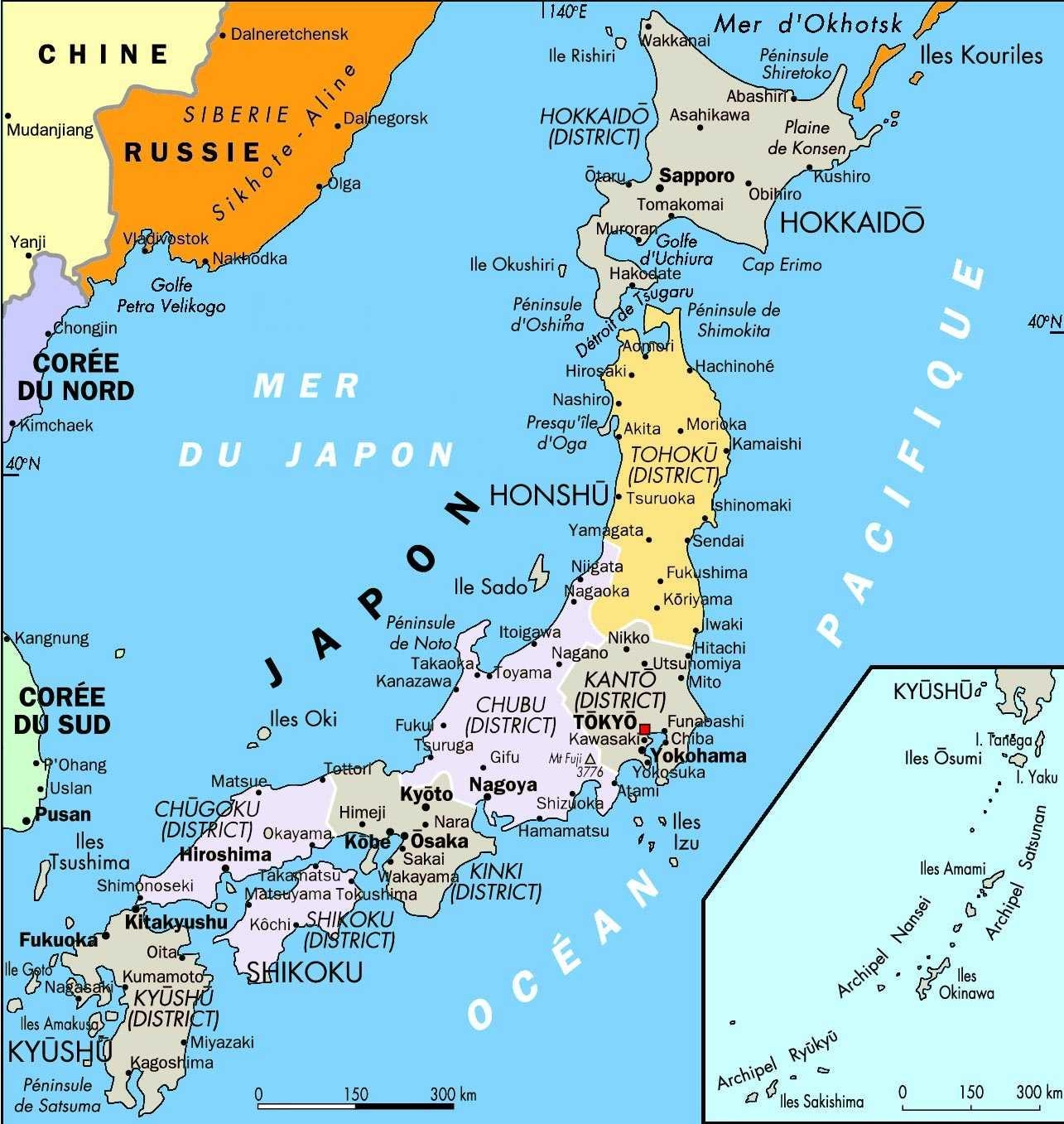 Printable Map Japan