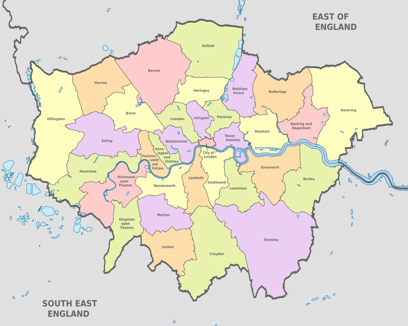 Printable Map Of London England
