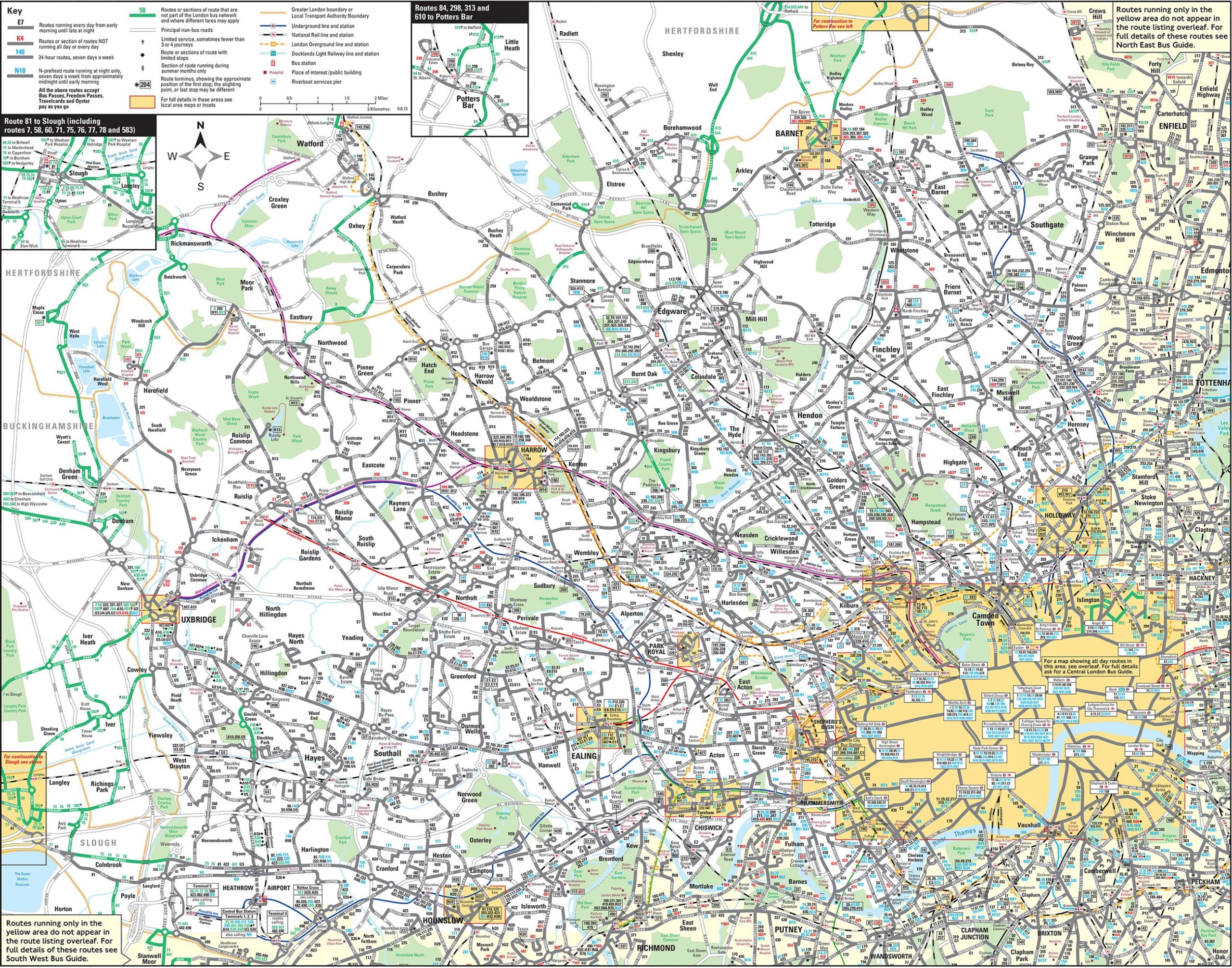 Printable London Bus Map