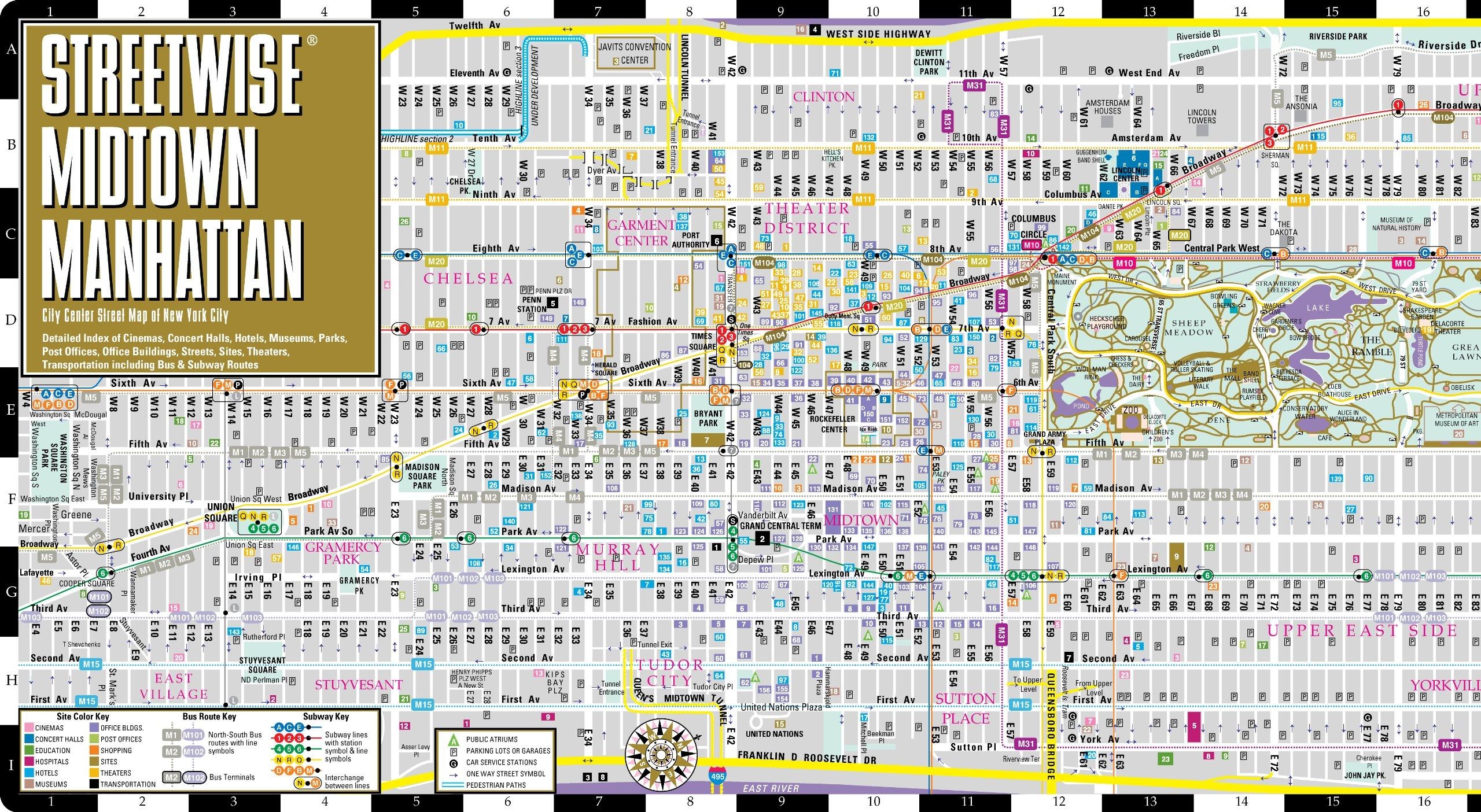 Map Of Midtown Manhattan Map Of Midtown Manhattan NYC New York USA 