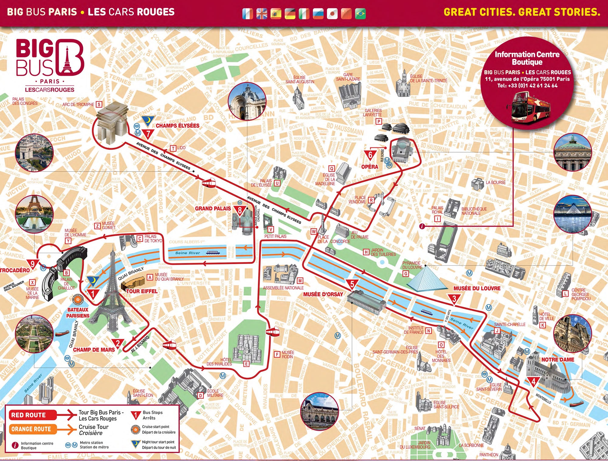 Map Of Paris Tourist Attractions Sightseeing U0026 Tourist Tour