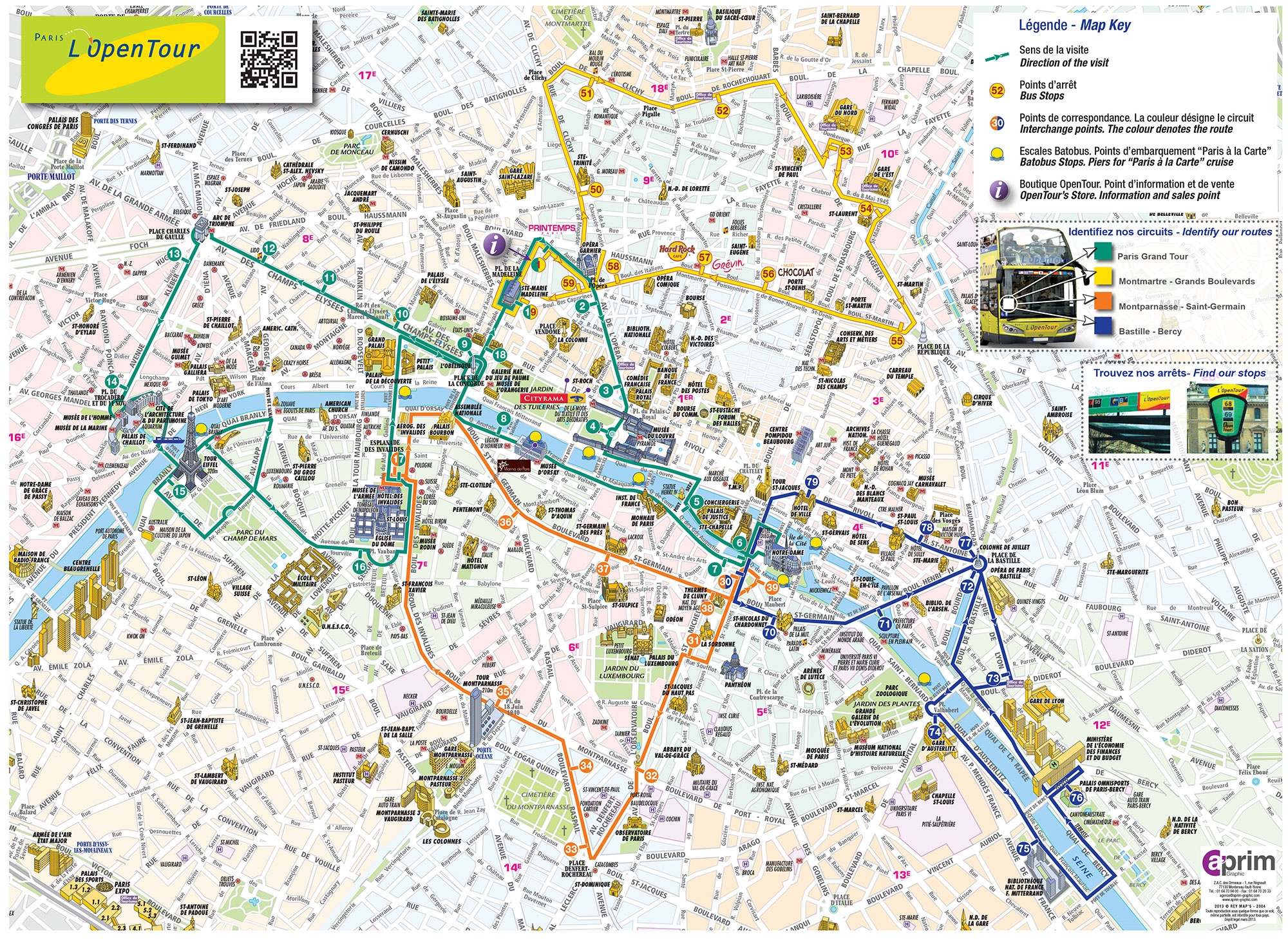 Paris Tourist Map Printable