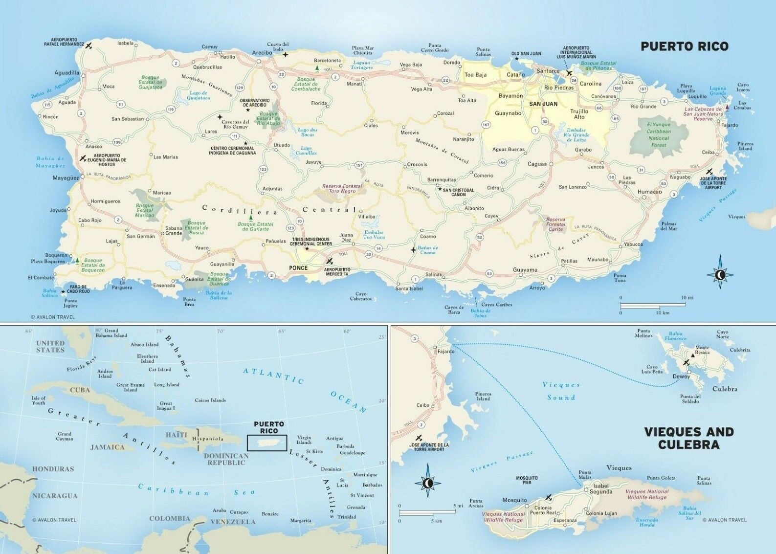 Map Of Puerto Rico Printable