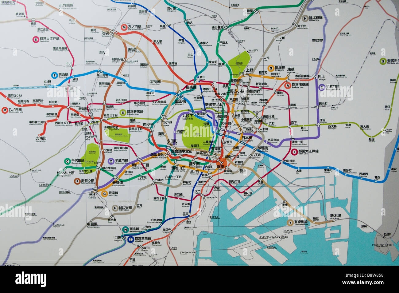 Map Of Tokyo Hi res Stock Photography And Images Alamy