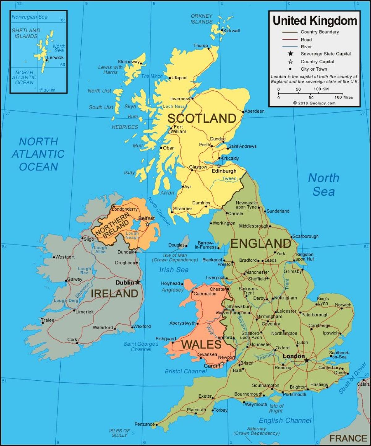 Map Of United Kingdom UK Offline Map And Detailed Map Of United 