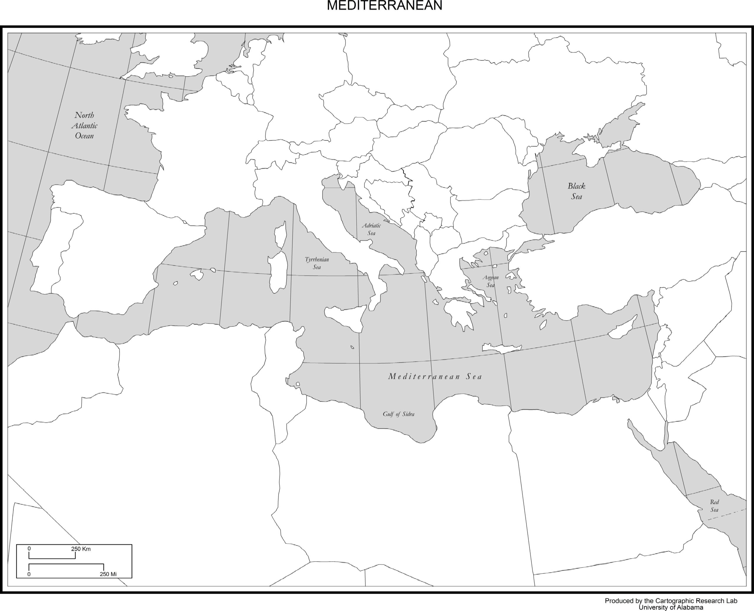 Blank European Map Printable