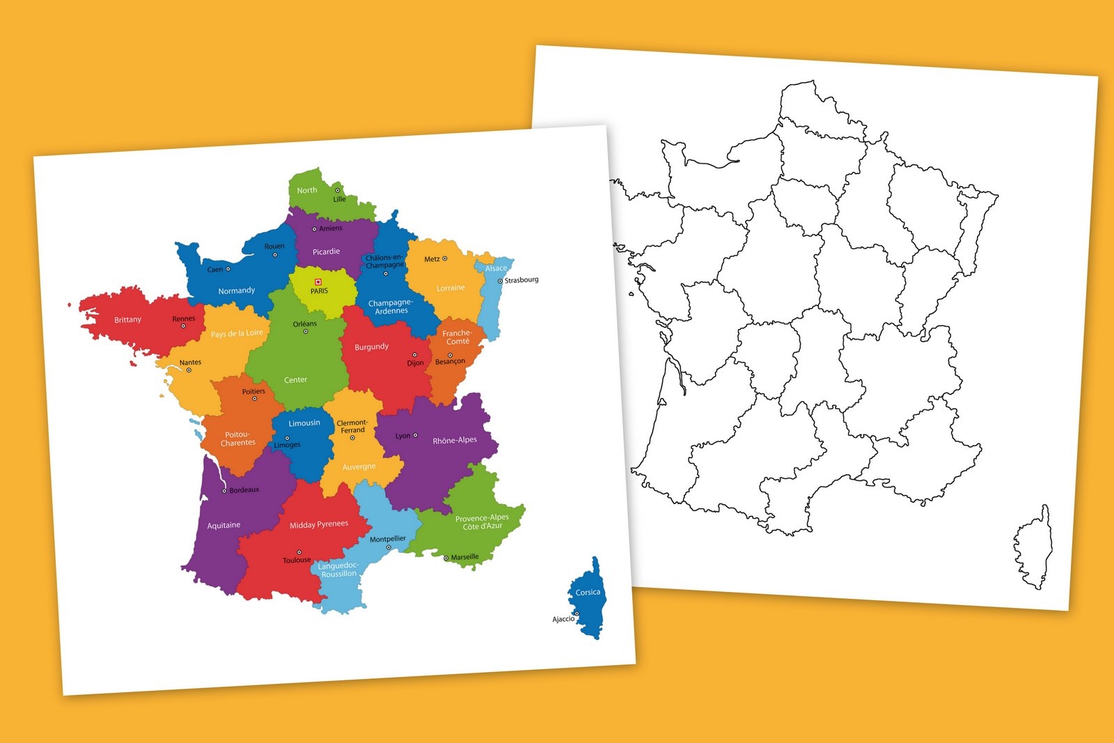 Printable Map Of France