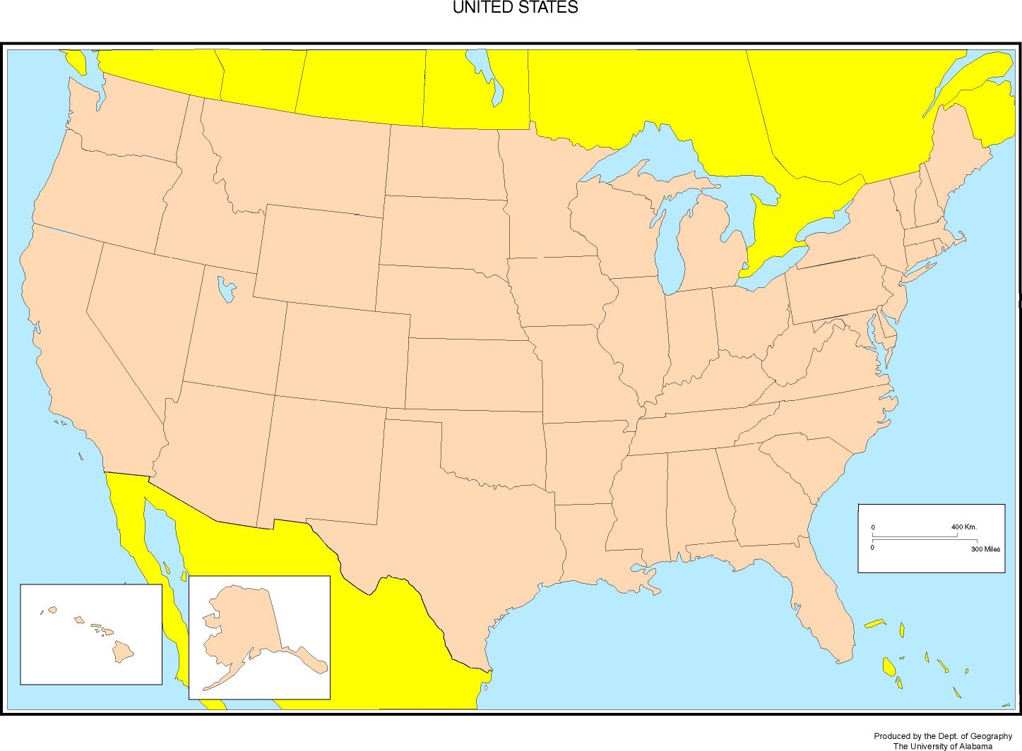 Printable Map Of Us States