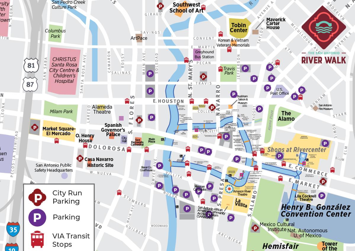 Printable Map Of San Antonio Texas