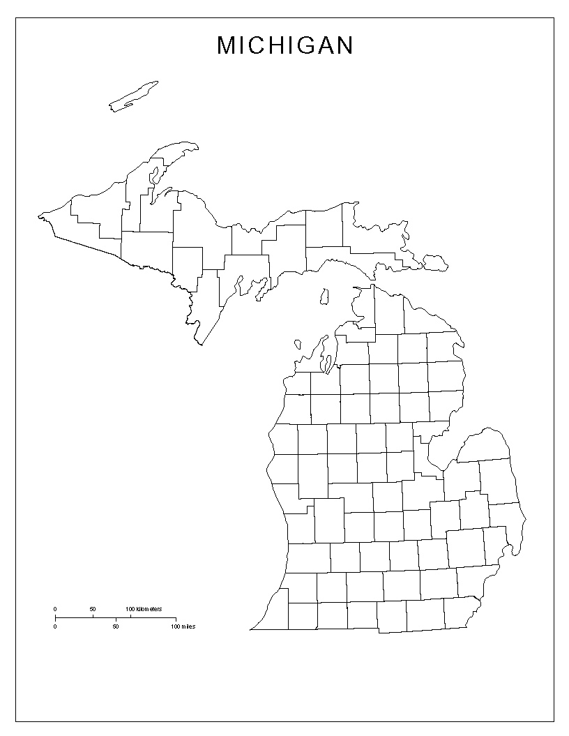 Printable Michigan Map