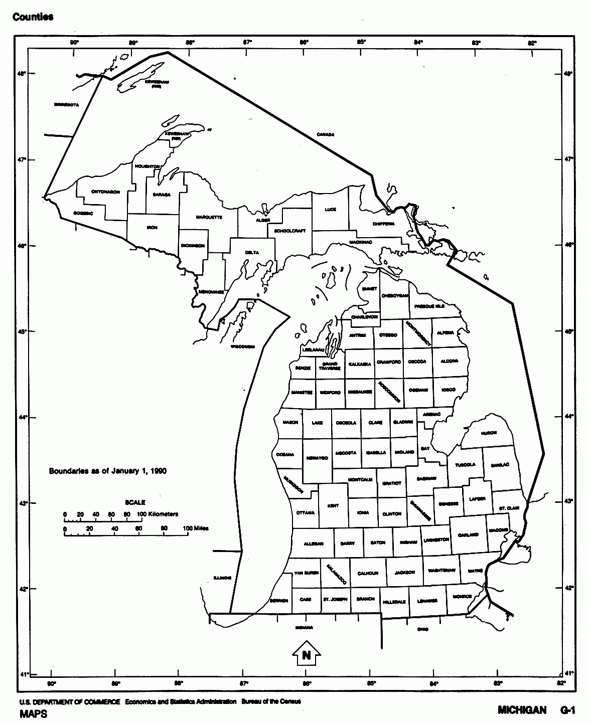Printable Map Of Michigan