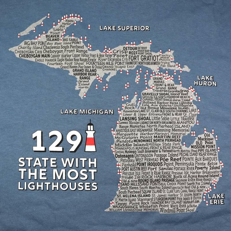 Michigan Lighthouses 129 Two sided Pullover Hoodie