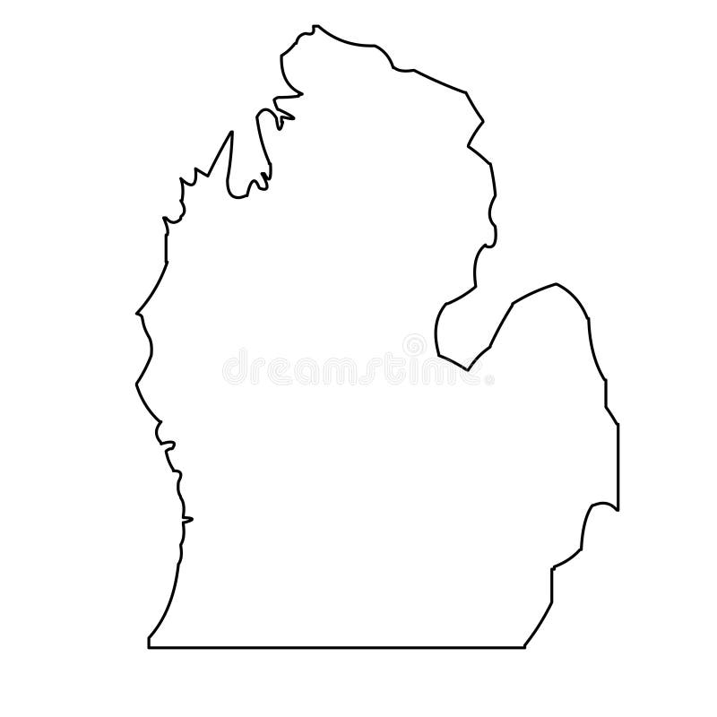 Michigan Map Outline Stock Illustrations 3 329 Michigan Map Outline Stock Illustrations Vectors U0026 Clipart Dreamstime