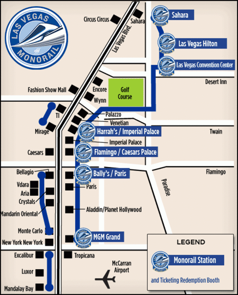 Monorail Las Vegas Metro Map United States
