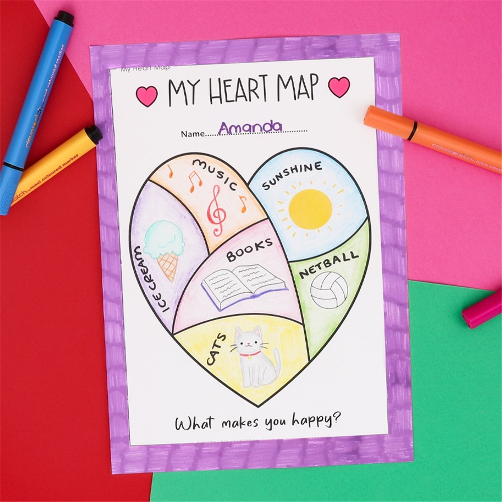 My Heart Map Paper U0026 Card CleverPatch CleverPatch Art U0026 Craft Supplies