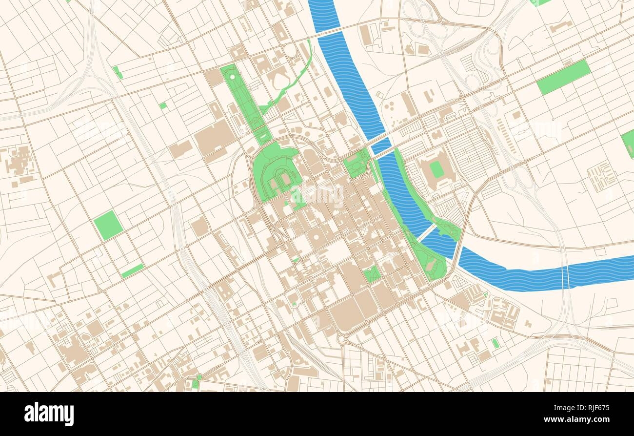 Nashville Tennessee Printable Map Excerpt This Vector Streetmap Of Downtown Nashville Is Made For Infographic And Print Projects Stock Vector Image U0026 Art Alamy