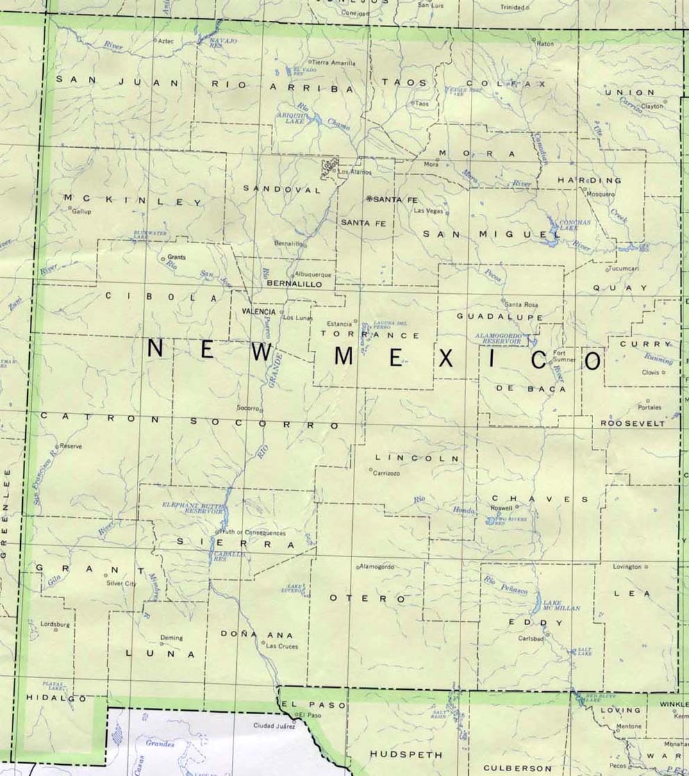 Printable Map Of New Mexico