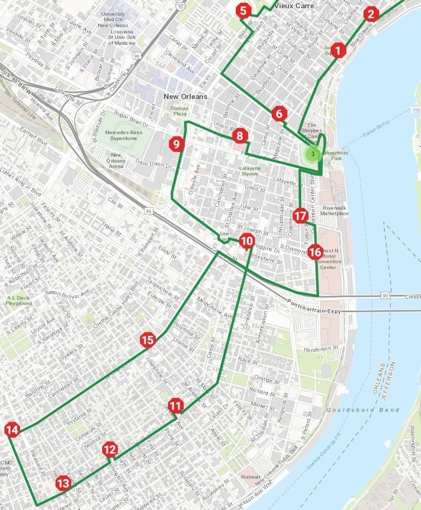 Printable New Orleans Streetcar Map