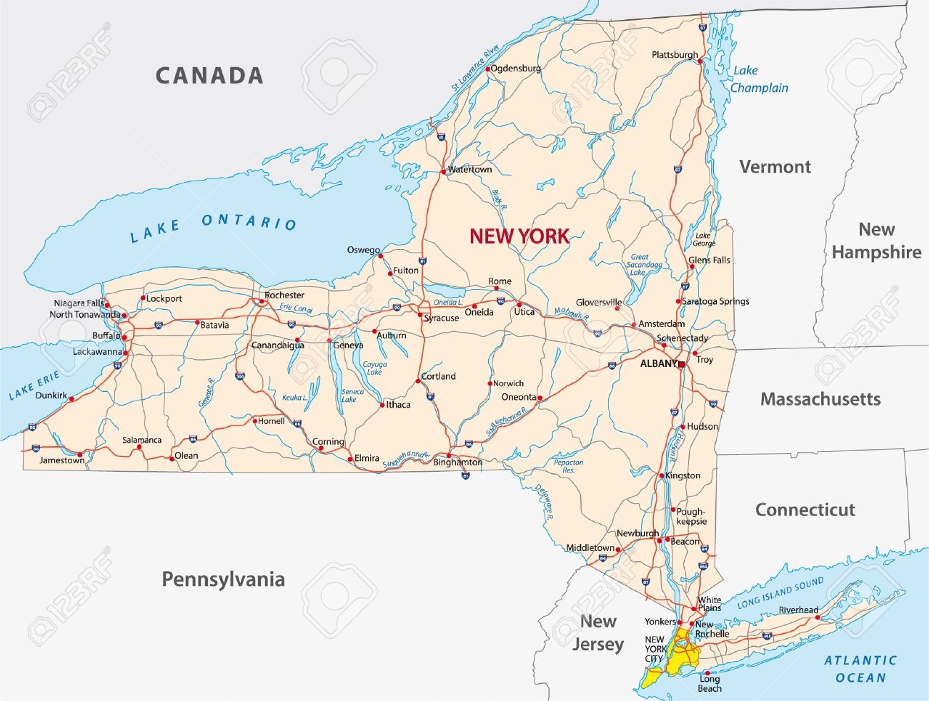 Printable Nys Map