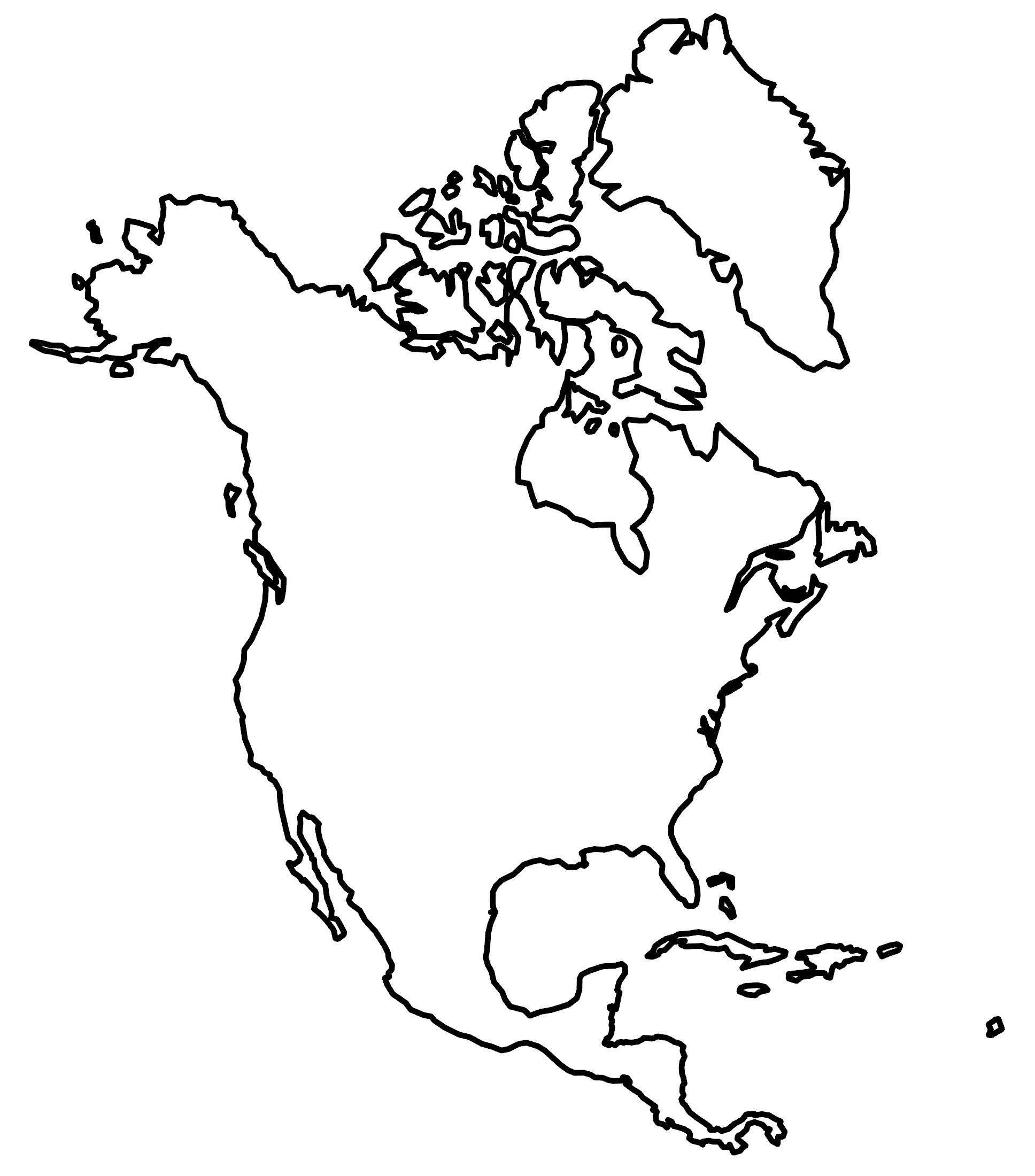 Blank Continent Map Printable Free