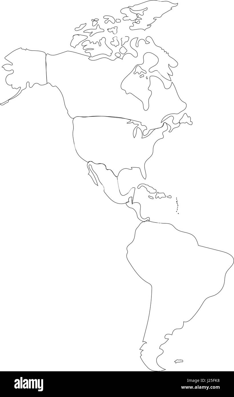 North America Map Outline Hi res Stock Photography And Images Alamy