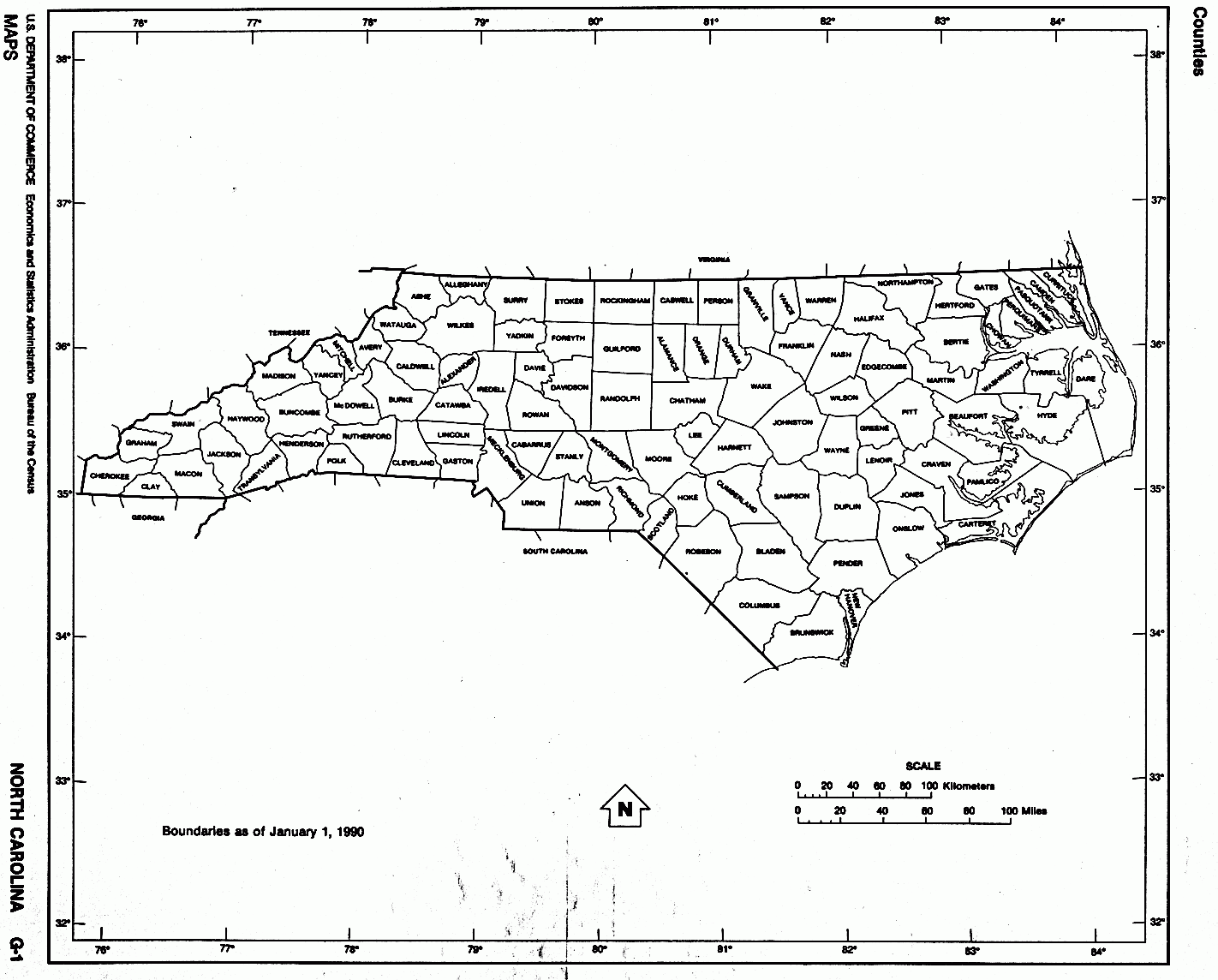 Printable Nc Map