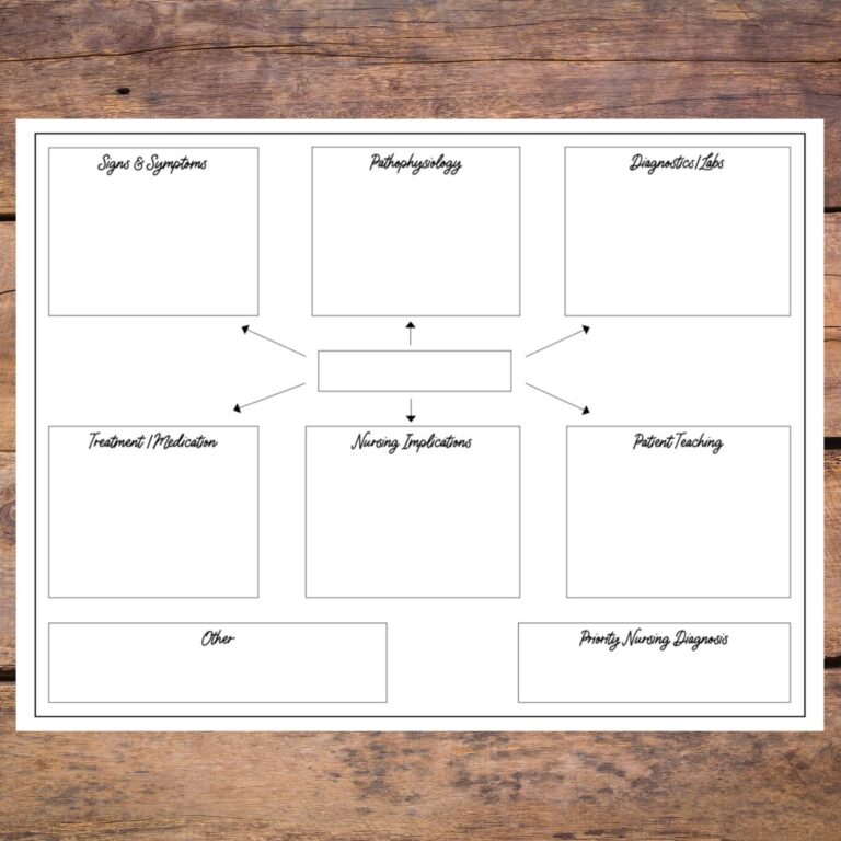 Nursing Concept Map Template