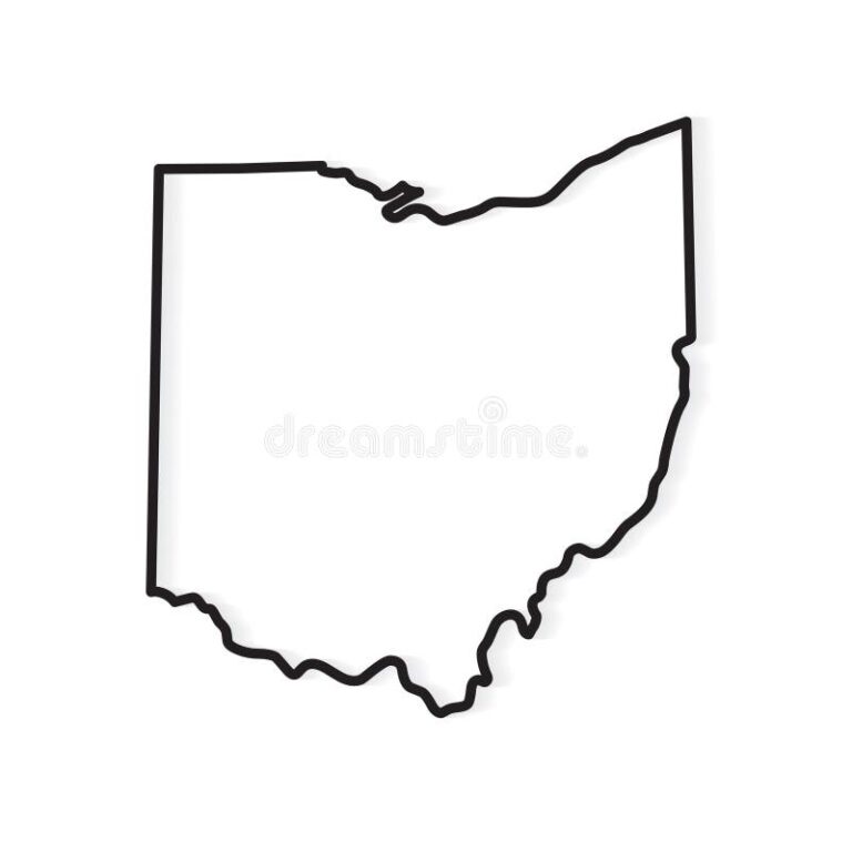 Ohio Map Outline Stock Illustrations 3 219 Ohio Map Outline