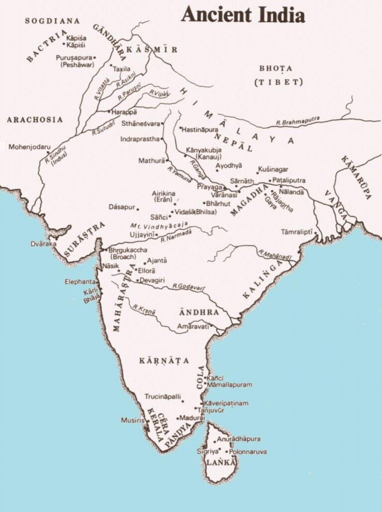 Old Map Of India Ancient And Historical Map Of India