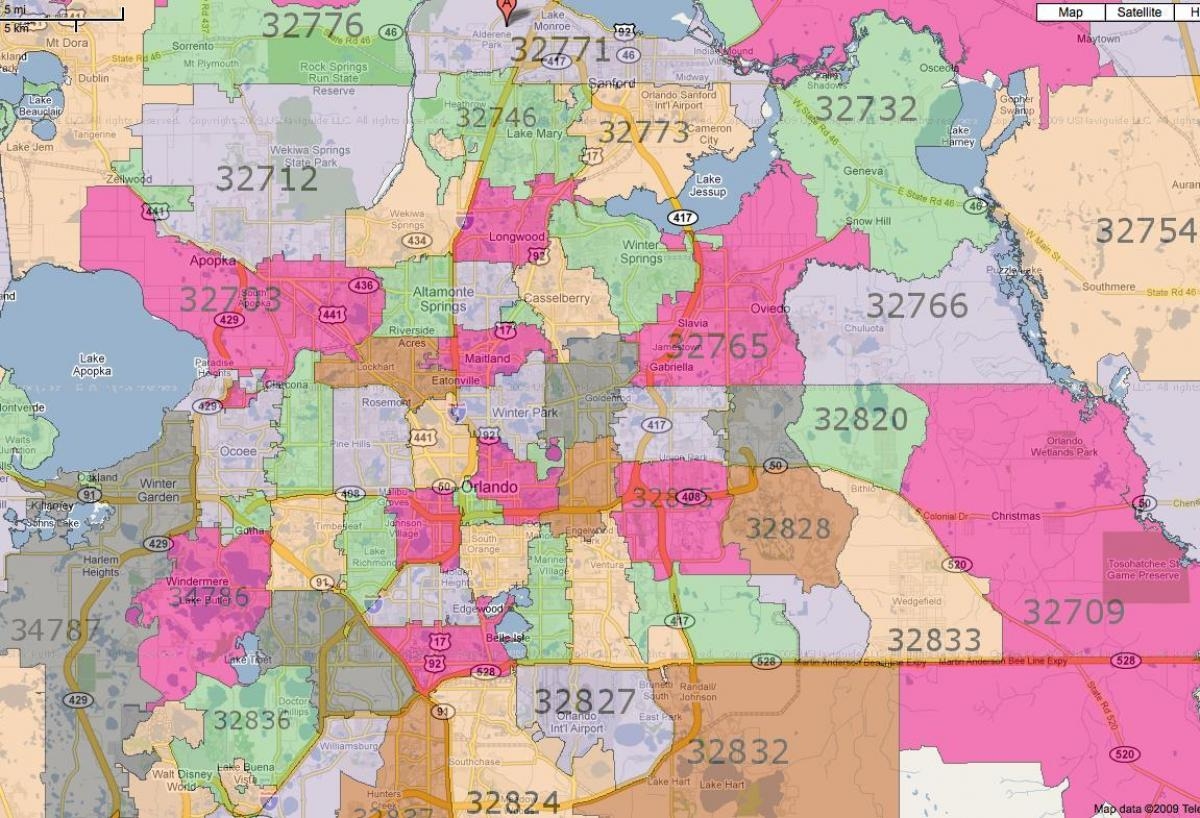 Printable Florida Zip Code Map